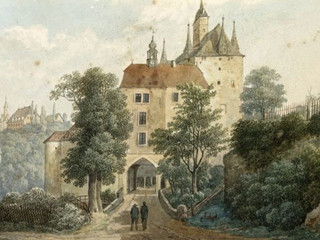 Historical image of the gate side dating from 1803