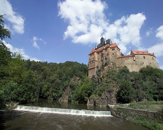 The imposing residential tower centers in the castle