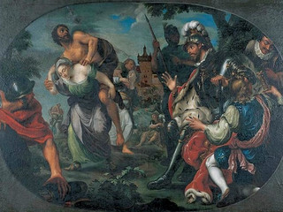 Malba k pověsti o věrných paních z Kriebsteinu